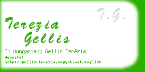 terezia gellis business card